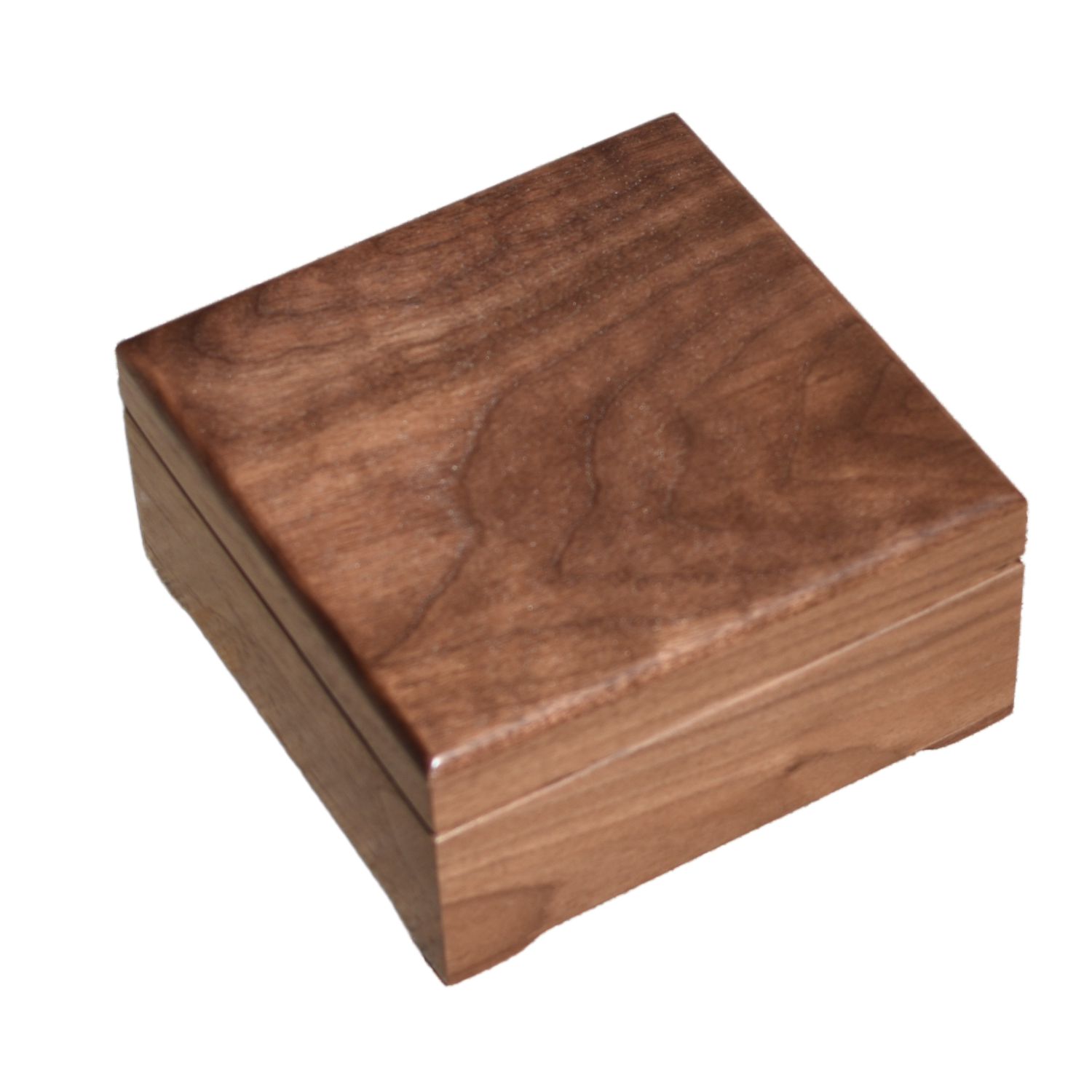 8x8 Walnut Keepsake Box shown closed - made by Heirloom Box Company